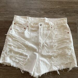 White Jean shorts